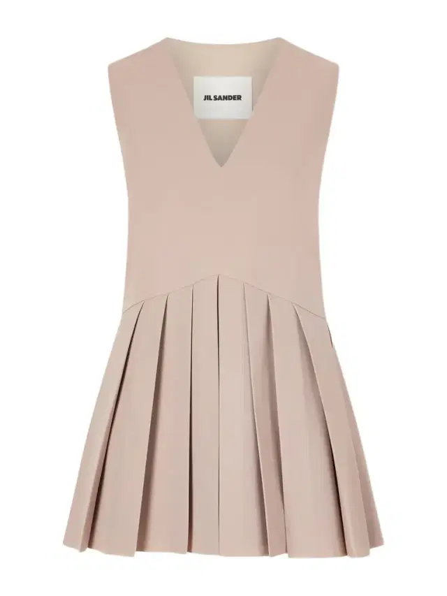 Pleated Wool-twill Top