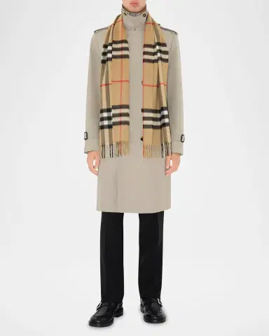Burberry Giant Check Cashmere Scarf | Thumbnail 2