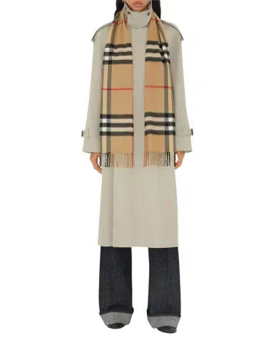 Burberry Giant Check Cashmere Scarf | Thumbnail 1