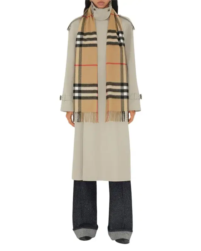 Giant Check Cashmere Scarf