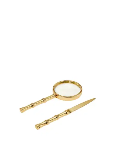 AERIN Ava Bamboo Magnifying Glass and Letter Opener | Thumbnail 1 AERIN Ava Bamboo Magnifying Glass and Letter Opener | Thumbnail 1