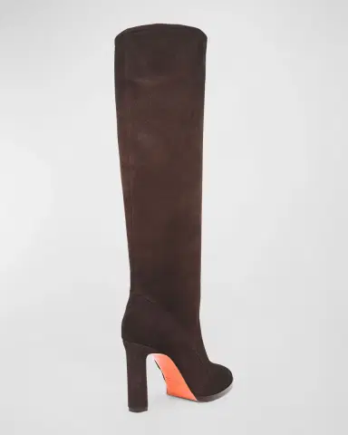 Santoni Andy Suede Stiletto Knee Boots | Thumbnail 2 Santoni Andy Suede Stiletto Knee Boots | Thumbnail 2