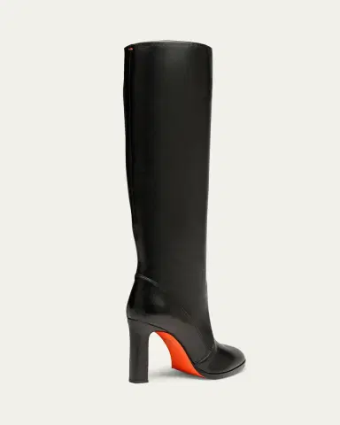 Santoni Andy Leather Stiletto Knee Boots | Thumbnail 7