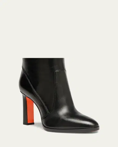 Santoni Andy Leather Stiletto Knee Boots | Thumbnail 8
