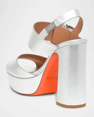 Santoni Bruxel Metallic Buckle Platform Sandals | Thumbnail 2 Santoni Bruxel Metallic Buckle Platform Sandals | Thumbnail 2