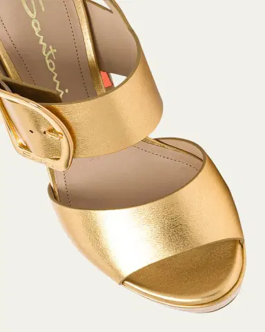 Santoni Bruxel Metallic Buckle Platform Sandals | Thumbnail 7 Santoni Bruxel Metallic Buckle Platform Sandals | Thumbnail 7
