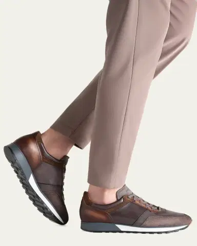 Magnanni Men's Arco Leather Runner Sneakers | Thumbnail 2 Magnanni Men's Arco Leather Runner Sneakers | Thumbnail 2