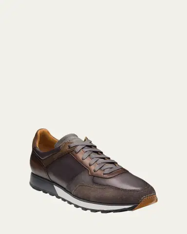 Magnanni Men's Arco Leather Runner Sneakers | Thumbnail 3 Magnanni Men's Arco Leather Runner Sneakers | Thumbnail 3