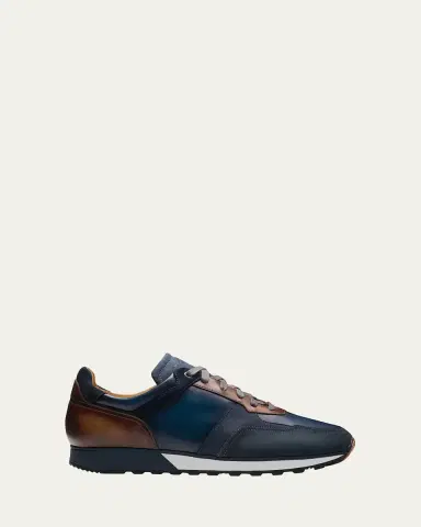 Magnanni Men's Arco Leather Runner Sneakers | Thumbnail 4 Magnanni Men's Arco Leather Runner Sneakers | Thumbnail 4