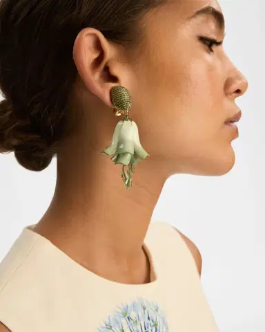 Oscar de la Renta Petal Dangle Earrings | Thumbnail 3 Oscar de la Renta Petal Dangle Earrings | Thumbnail 3