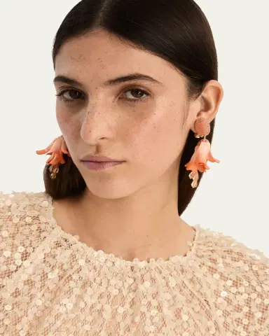 Oscar de la Renta Petal Dangle Earrings | Thumbnail 10 Oscar de la Renta Petal Dangle Earrings | Thumbnail 10