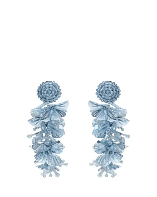 Oscar de la Renta Sequin Tassel Drop Earrings