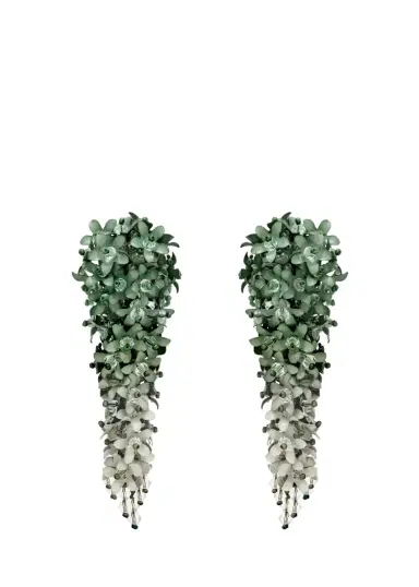 Oscar de la Renta Cascading Flower Earrings | Thumbnail 3 Oscar de la Renta Cascading Flower Earrings | Thumbnail 3