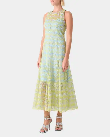Akris punto Scribble Embroidered Tulle Sleeveless Maxi Dress | Thumbnail 8 Akris punto Scribble Embroidered Tulle Sleeveless Maxi Dress | Thumbnail 8