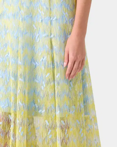 Akris punto Scribble Embroidered Tulle Sleeveless Maxi Dress | Thumbnail 9 Akris punto Scribble Embroidered Tulle Sleeveless Maxi Dress | Thumbnail 9