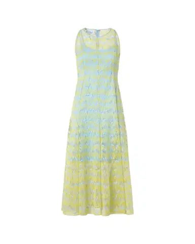 Akris punto Scribble Embroidered Tulle Sleeveless Maxi Dress | Thumbnail 1 Akris punto Scribble Embroidered Tulle Sleeveless Maxi Dress | Thumbnail 1