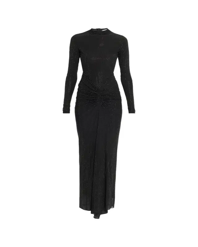 Zelda Embellished ock-Neck Dress