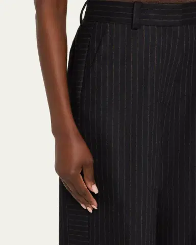 anOnlyChild Via Pinstriped Wide-Leg Side-Stripe Pants | Thumbnail 5 anOnlyChild Via Pinstriped Wide-Leg Side-Stripe Pants | Thumbnail 5