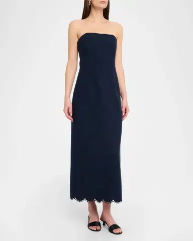 Oscar de la Renta Strapless Tweed Maxi Dress | Thumbnail 8 Oscar de la Renta Strapless Tweed Maxi Dress | Thumbnail 8