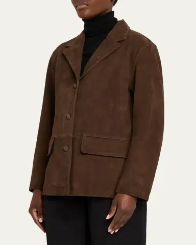 OFFICINE GÉNÉRALE Kataline Goat Suede Jacket | Thumbnail 4 OFFICINE GÉNÉRALE Kataline Goat Suede Jacket | Thumbnail 4
