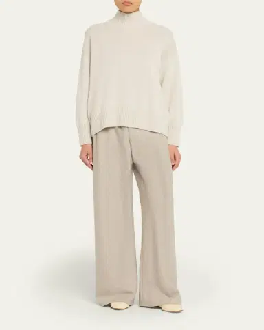 Eskandar Cashmere Small Long Sleeve High Neck Sweater - Mid Length | Thumbnail 2 Eskandar Cashmere Small Long Sleeve High Neck Sweater - Mid Length | Thumbnail 2