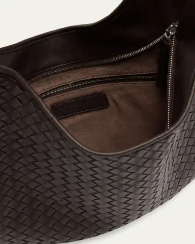 Bottega Veneta Men's Small Veneto Intrecciato Leather Shoulder Bag | Thumbnail 4 Bottega Veneta Men's Small Veneto Intrecciato Leather Shoulder Bag | Thumbnail 4