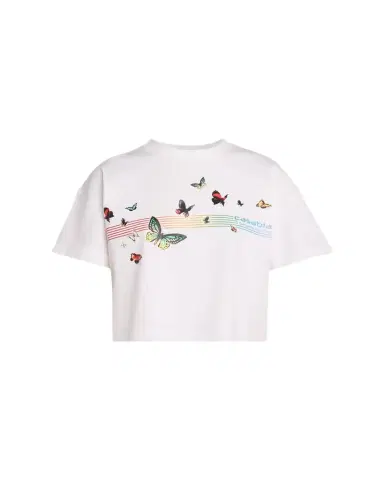 CASABLANCA Butterfly Boxy Crop T-Shirt | Thumbnail 1 CASABLANCA Butterfly Boxy Crop T-Shirt | Thumbnail 1