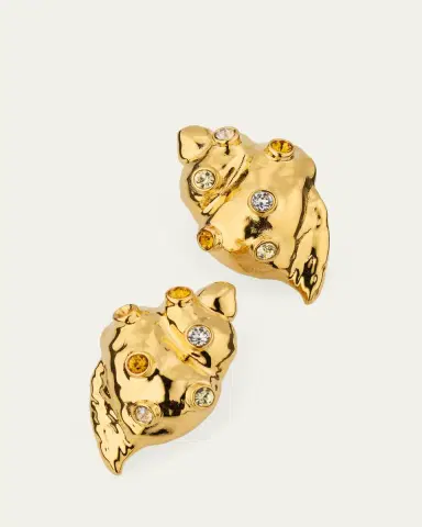 Oscar de la Renta Seashell Stud Earrings | Thumbnail 3