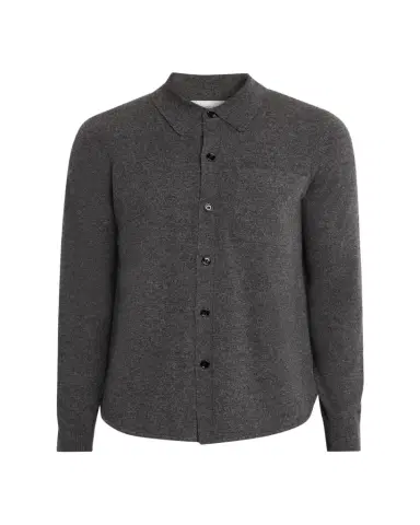 Dries Van Noten Men's Monaco Cashmere Knit Pocket Button-Down Shirt | Thumbnail 1 Dries Van Noten Men's Monaco Cashmere Knit Pocket Button-Down Shirt | Thumbnail 1