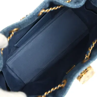 Chanel Chanel Mini 25 Hobo Bag Blue Washed Denim Antique Gold Hardware | Thumbnail 8 Chanel Chanel Mini 25 Hobo Bag Blue Washed Denim Antique Gold Hardware | Thumbnail 8