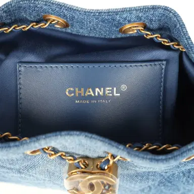 Chanel Chanel Mini 25 Hobo Bag Blue Washed Denim Antique Gold Hardware | Thumbnail 9 Chanel Chanel Mini 25 Hobo Bag Blue Washed Denim Antique Gold Hardware | Thumbnail 9