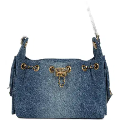 Chanel Chanel Mini 25 Hobo Bag Blue Washed Denim Antique Gold Hardware | Thumbnail 1 Chanel Chanel Mini 25 Hobo Bag Blue Washed Denim Antique Gold Hardware | Thumbnail 1