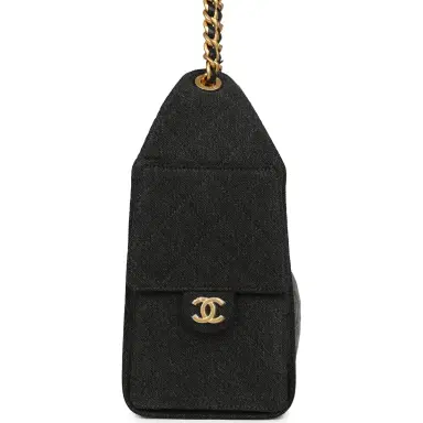 Chanel Chanel Small 25 Hobo Bag Black Washed Denim Antique Gold Hardware | Thumbnail 3 Chanel Chanel Small 25 Hobo Bag Black Washed Denim Antique Gold Hardware | Thumbnail 3