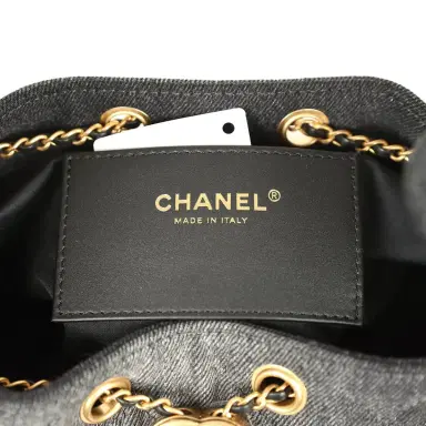 Chanel Chanel Small 25 Hobo Bag Black Washed Denim Antique Gold Hardware | Thumbnail 9 Chanel Chanel Small 25 Hobo Bag Black Washed Denim Antique Gold Hardware | Thumbnail 9