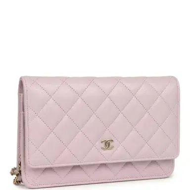 Chanel Chanel Wallet On Chain WOC Lilac Shiny Caviar Light Gold Hardware | Thumbnail 2 Chanel Chanel Wallet On Chain WOC Lilac Shiny Caviar Light Gold Hardware | Thumbnail 2