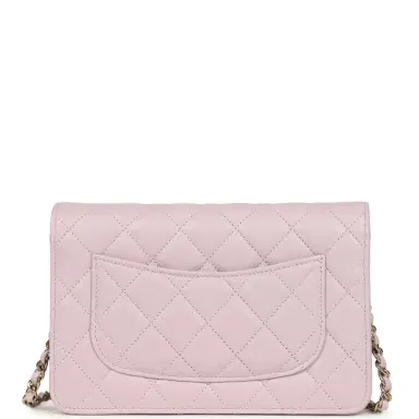 Chanel Chanel Wallet On Chain WOC Lilac Shiny Caviar Light Gold Hardware | Thumbnail 4 Chanel Chanel Wallet On Chain WOC Lilac Shiny Caviar Light Gold Hardware | Thumbnail 4