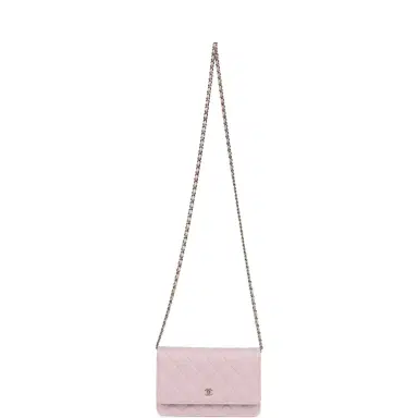 Chanel Chanel Wallet On Chain WOC Lilac Shiny Caviar Light Gold Hardware | Thumbnail 7 Chanel Chanel Wallet On Chain WOC Lilac Shiny Caviar Light Gold Hardware | Thumbnail 7