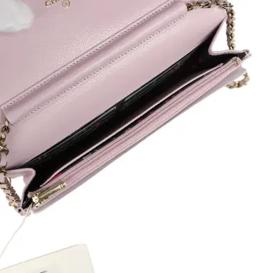 Chanel Chanel Wallet On Chain WOC Lilac Shiny Caviar Light Gold Hardware | Thumbnail 9 Chanel Chanel Wallet On Chain WOC Lilac Shiny Caviar Light Gold Hardware | Thumbnail 9