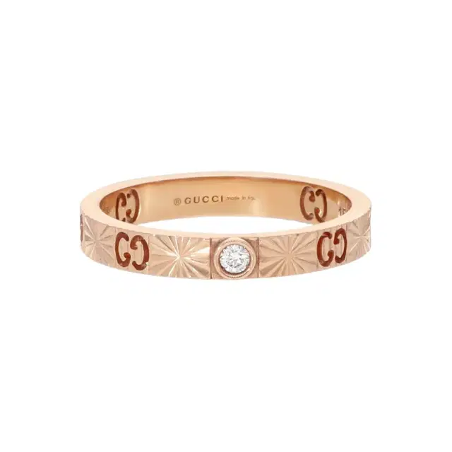 Gucci Gucci Icon 18K Rose Gold Diamond Band Ring YBC727892001015 - by The Solist
