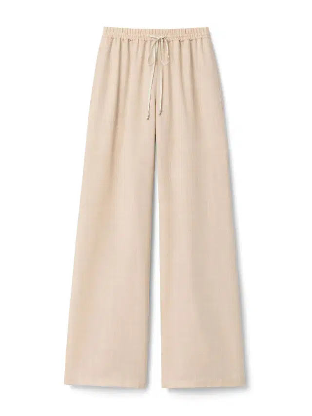 Penn Wool-Silk Wide Leg Pants