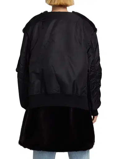 Junya Watanabe Women's Mixed-Media Faux-Fur Oversized Coat | Thumbnail 5 Junya Watanabe Women's Mixed-Media Faux-Fur Oversized Coat | Thumbnail 5