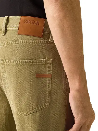 Zegna Men's Cotton Roccia Jeans - Olive Green - Size 38 | Thumbnail 5 Zegna Men's Cotton Roccia Jeans - Olive Green - Size 38 | Thumbnail 5