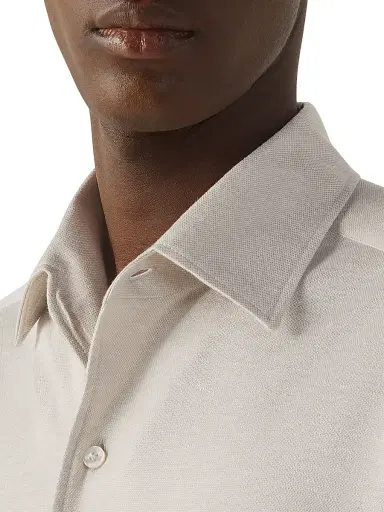 Zegna Men's Silk, Linen and Cotton Shirt | Thumbnail 4 Zegna Men's Silk, Linen and Cotton Shirt | Thumbnail 4