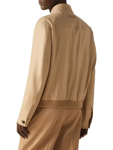 Zegna Men's Oasi Cashmere Elements Blouson Jacket - Beige - Size 44 | Thumbnail 3 Zegna Men's Oasi Cashmere Elements Blouson Jacket - Beige - Size 44 | Thumbnail 3