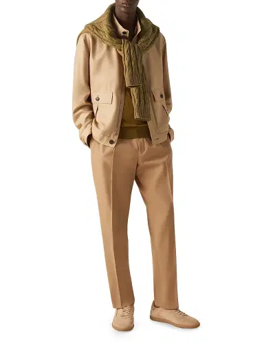 Zegna Men's Oasi Cashmere Elements Blouson Jacket - Beige - Size 44 | Thumbnail 6 Zegna Men's Oasi Cashmere Elements Blouson Jacket - Beige - Size 44 | Thumbnail 6