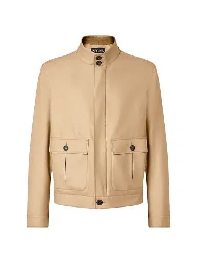 Zegna Men's Oasi Cashmere Elements Blouson Jacket - Beige - Size 44 | Thumbnail 1 Zegna Men's Oasi Cashmere Elements Blouson Jacket - Beige - Size 44 | Thumbnail 1