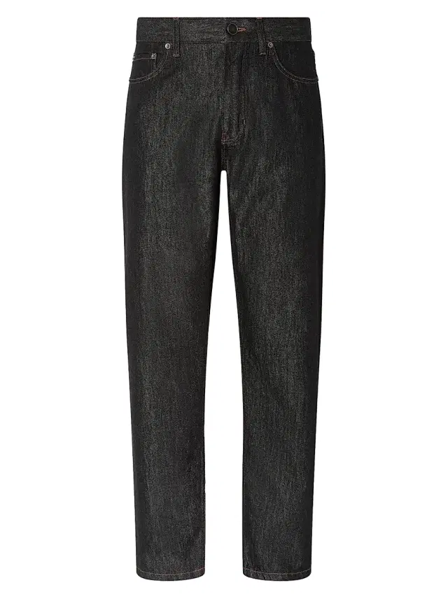 ZEGNA Men's Rinse-Washed Cotton and Silk Roccia Jeans - Black