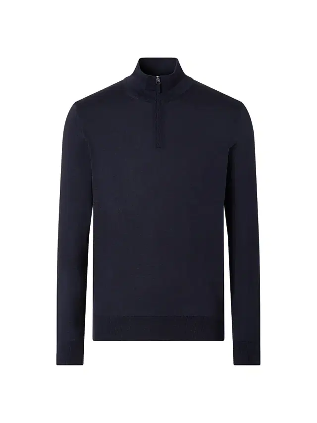 Men's Cashseta Zip Mockneck Sweater - Navy Blue