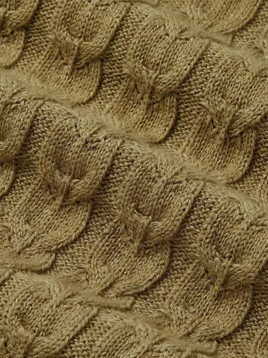 Zegna Men's Linen Cashmere and Silk Crewneck Sweater - Olive Green Melange - Size 46 | Thumbnail 5