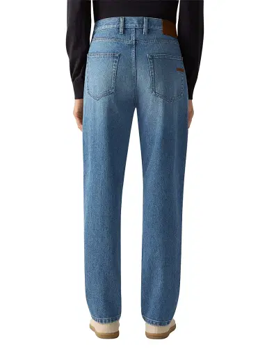 Zegna Men's Bleached Cotton Roccia Jeans | Thumbnail 4 Zegna Men's Bleached Cotton Roccia Jeans | Thumbnail 4